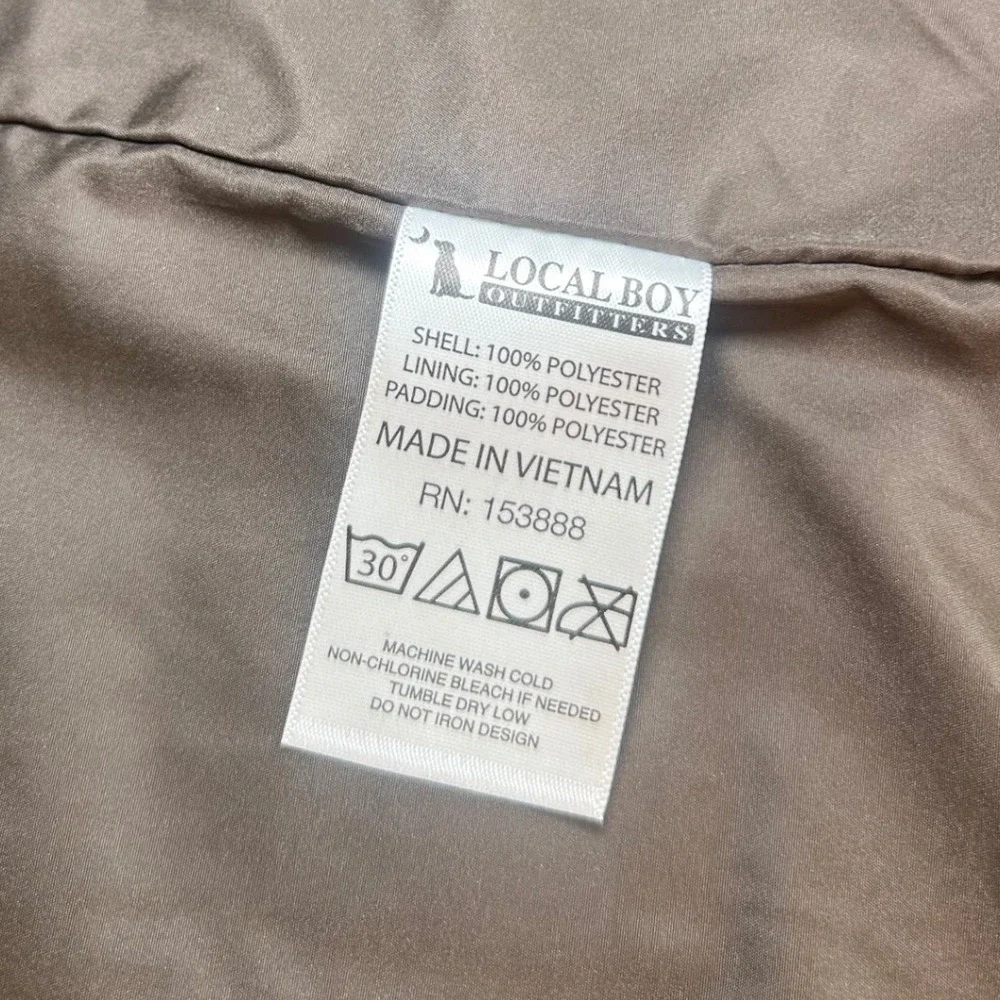 Local Boy Outfitters Brick Quilted Vest Coffee Brown Mens 2XL L1300042-COF-2XL - Picture 5 of 7